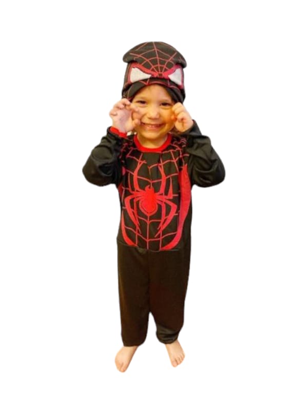 DISFRAZ-SPIDERMAN-NEGRO-Y-ROJO