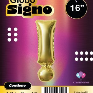 Globo Signo "!" Dorado x1 - Imagen 1