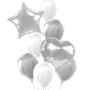 Set de Globos 8 pcs. Plata - Imagen 1