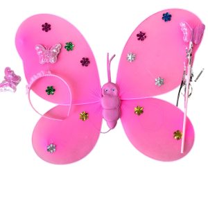 Set de alas mariposa rosa - Imagen 1
