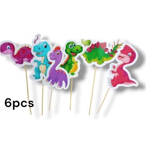 Topper Dinosaurios x6pcs - Imagen 1