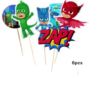 Topper Pj Masks x6pcs - Imagen 1