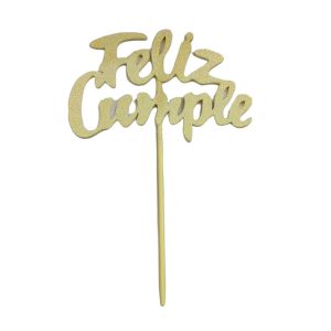 TOPPER ESTANDAR  FELIZ CUMPLE PASTEL PARA TORTA X1 - Imagen 3