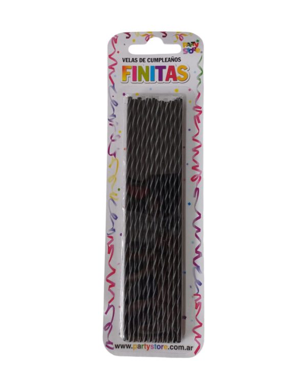 Velas-Finitas-17-cm-Torneadas-Negra-x-24