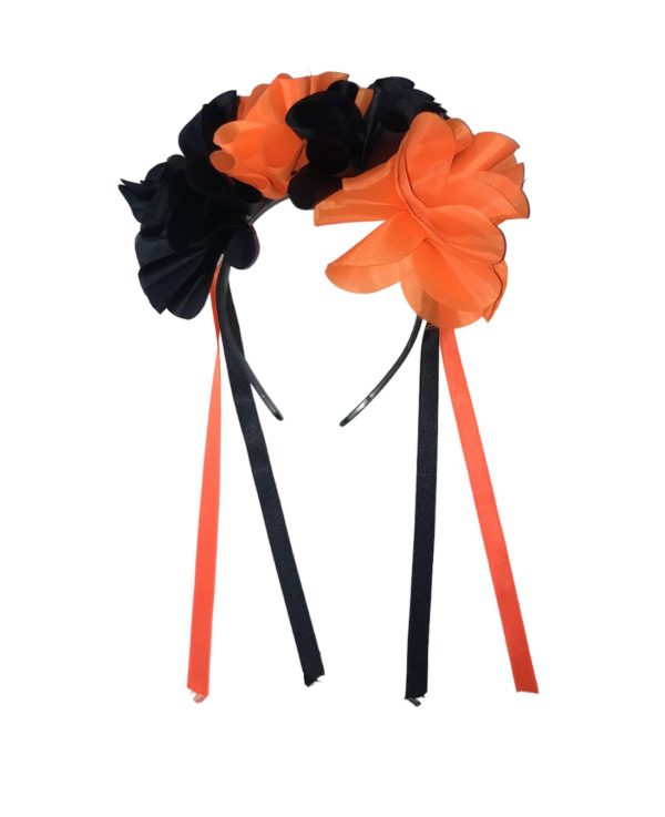 Vincha-4-Flores-Con-Lazo-Naranja-y-Negro-x1