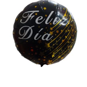 Globo "Feliz Día" Estrellas Doradas 18" x1 - Imagen 1