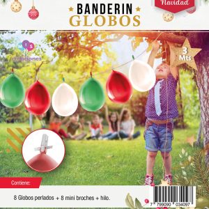 Banderín de globos Navidad - Imagen 1