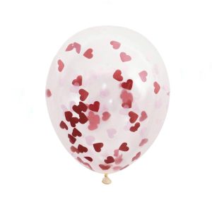 Globo cristal con confeti metalizado corazones x 3 - Imagen 2