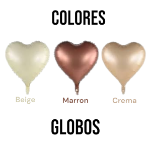 Globo Corazón Nude 18" x1 - Imagen 2