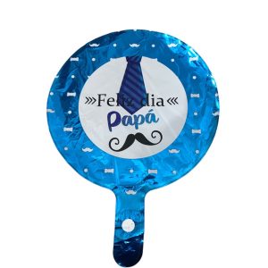 Globo Feliz día Papa Azul con Corbata y Bigote 10" x1 - Imagen 1