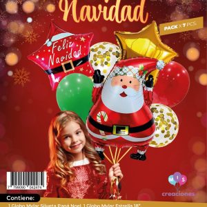 Set de globos NAVIDAD 7 PCS - Imagen 1