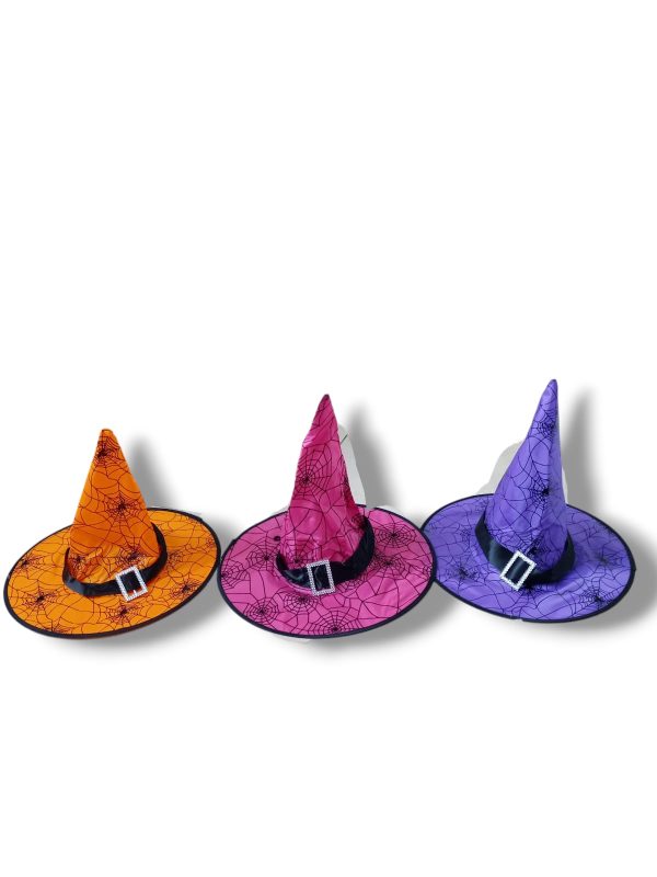 gorro de bruja coqueta con telaraña surtido x1