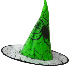 Sombrero de bruja con telaraña punta de color x1 - Imagen 4