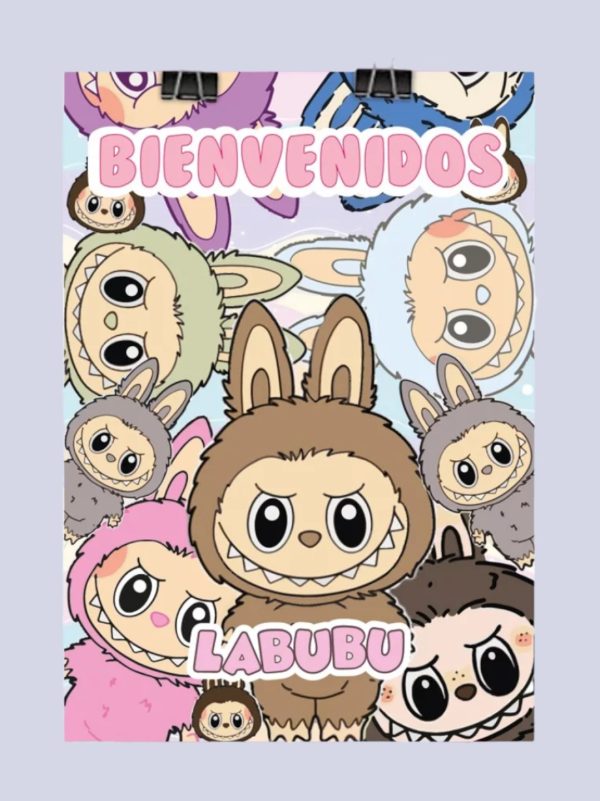 afiche bienvenidos labubu x1