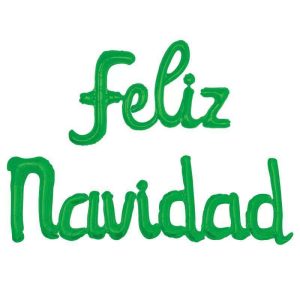 Globo "Feliz navidad" metalizado en cursiva x1 - Imagen 4