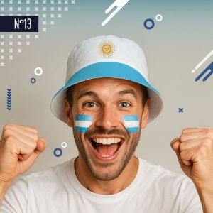 Piluso Bandera de Argentina de tela sublimada x1 - Imagen 4