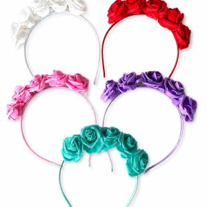 Vincha 5 flores goma eva x12 - Imagen 1