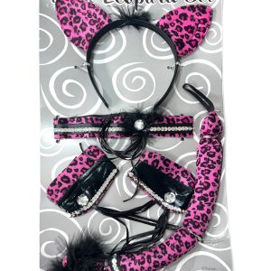 Set Leopardo Fucsia 4 PCS X1