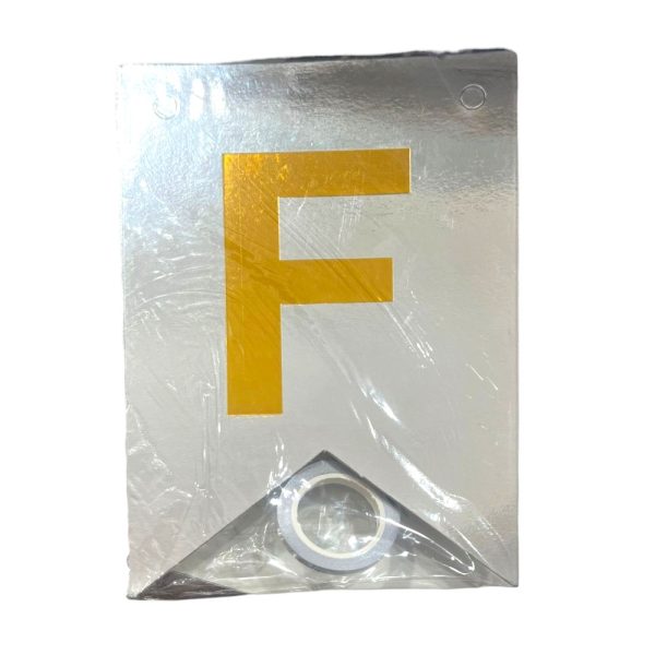 banderin plata y dorado
