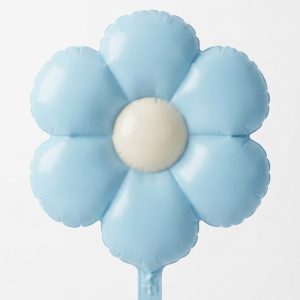 Globo Metalizado FLor Celeste 50cm X1