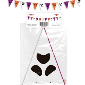 BANDERIN TRIANGULAR CARAS  HALLOWEEN CARTON X1