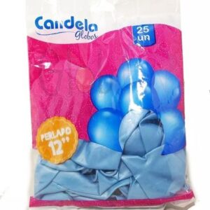 Globo 12" Candela CELESTE x 25