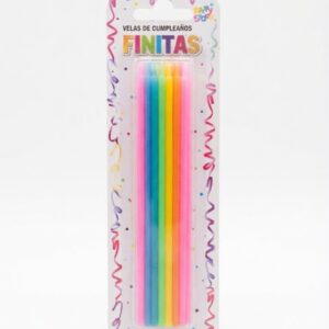 Velas Finitas (17 cm) Lisas Multicolor X24
