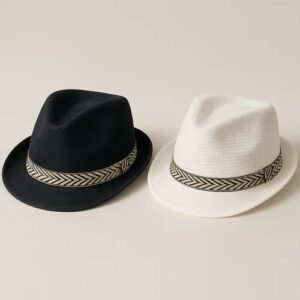 Sombrero Bahiano Blanco/Negro x1